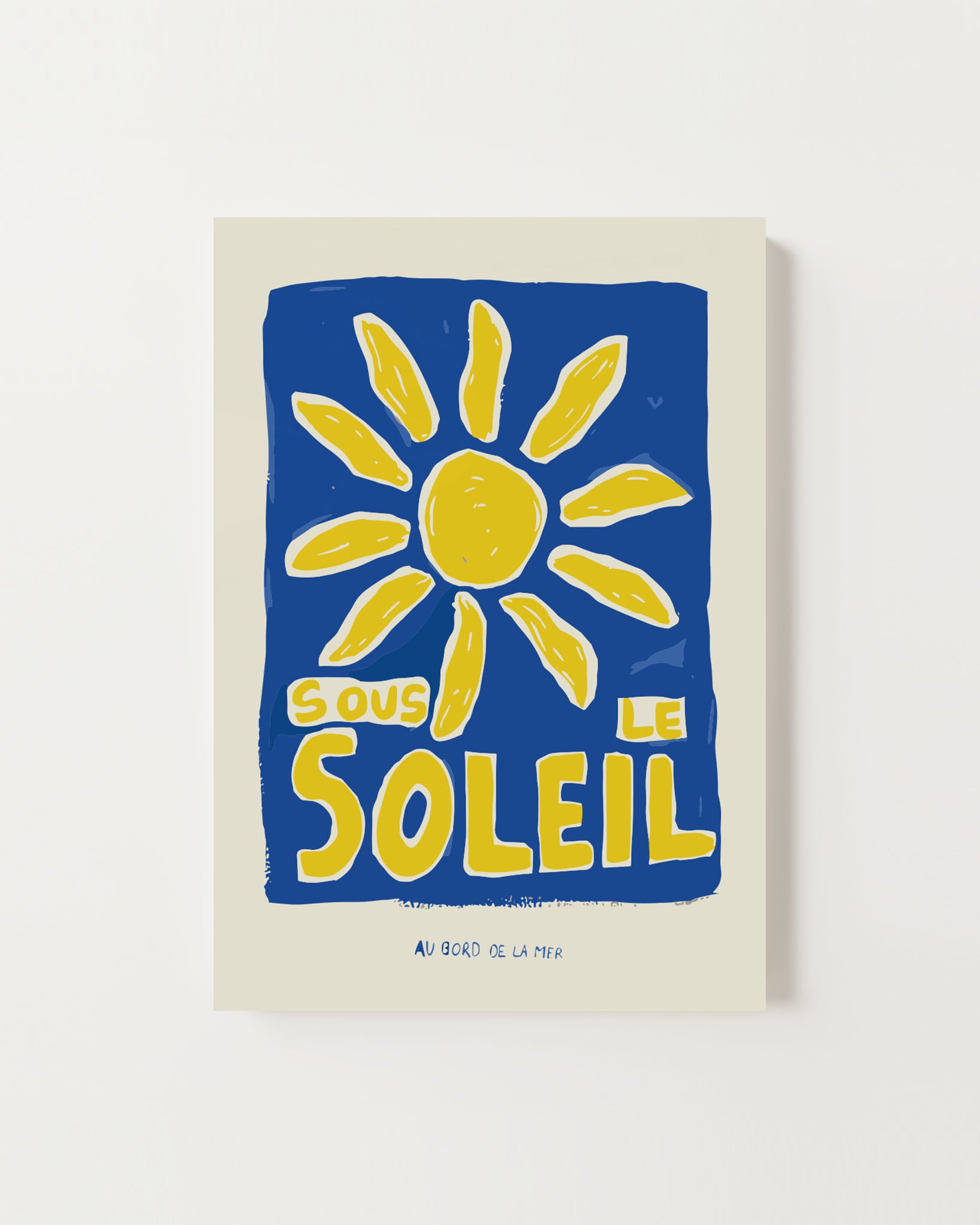 Affiche Sous le Soleil Bleu Jaune