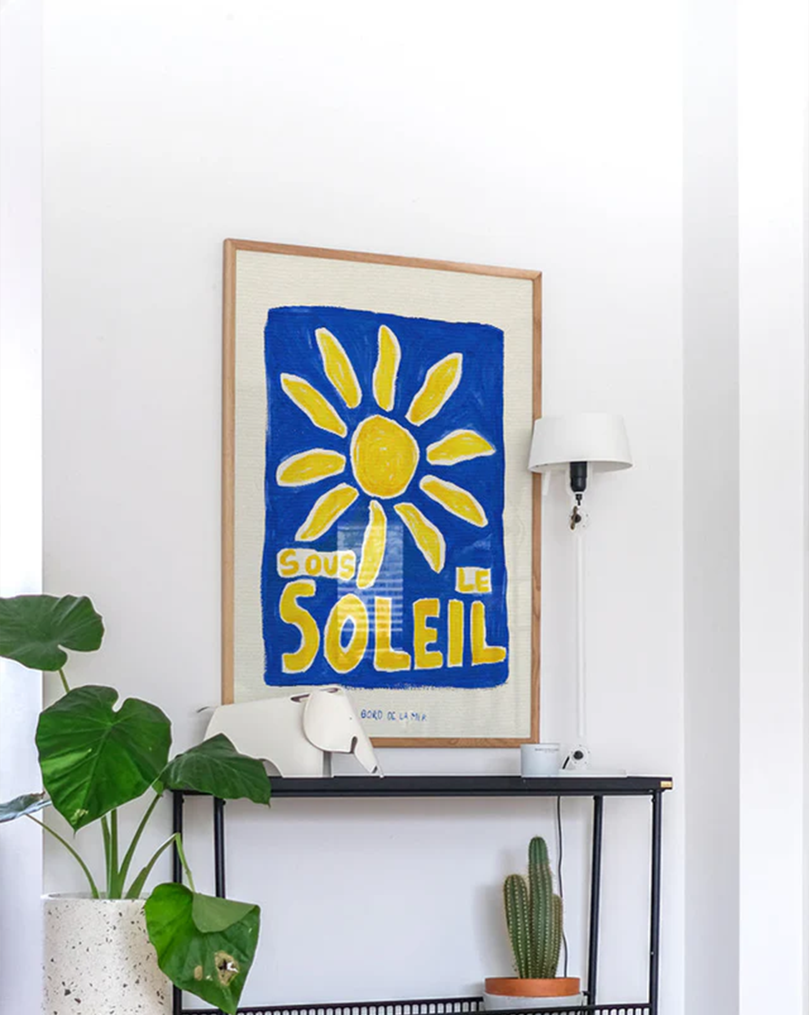 Affiche Sous le Soleil Bleu Jaune