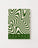 Affiche Bauhaus 1923 avec motif ondulé vert sur fond crème, parfaite pour décoration design ou galerie d’art.