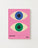 Affiche Bauhaus rose avec deux yeux colorés en style graphique 1923, poster pop art moderne pour décoration intérieure originale.