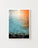 Affiche abstraite dégradé bleu orange noir moderne pour décoration murale artistique ambiance apaisante et design contemporain