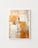 Affiche art abstrait ocre beige blanc moderne pour décoration murale chaleureuse et lumineuse ambiance design naturel